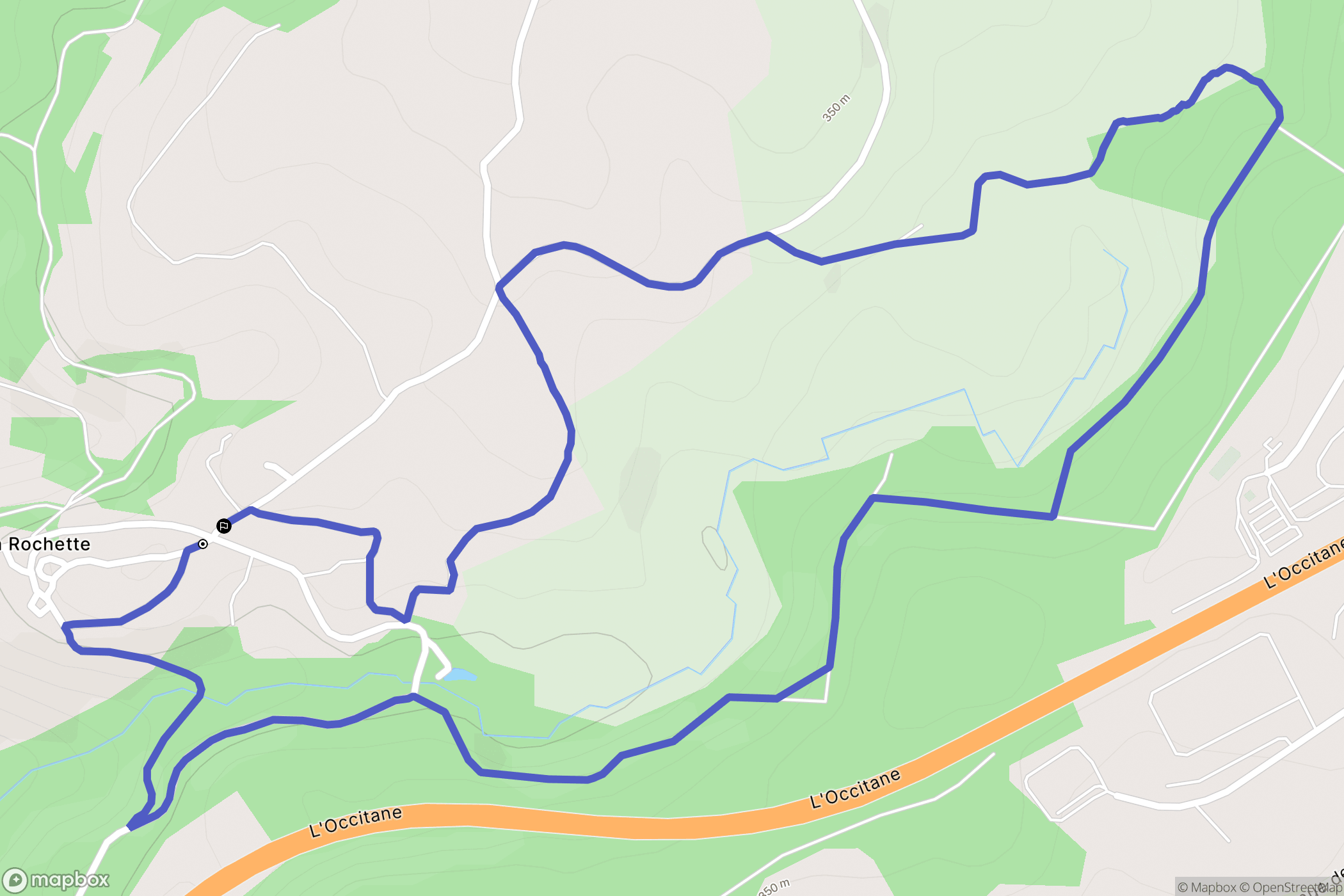 Donzenac : carte du parcours de randonnée - France