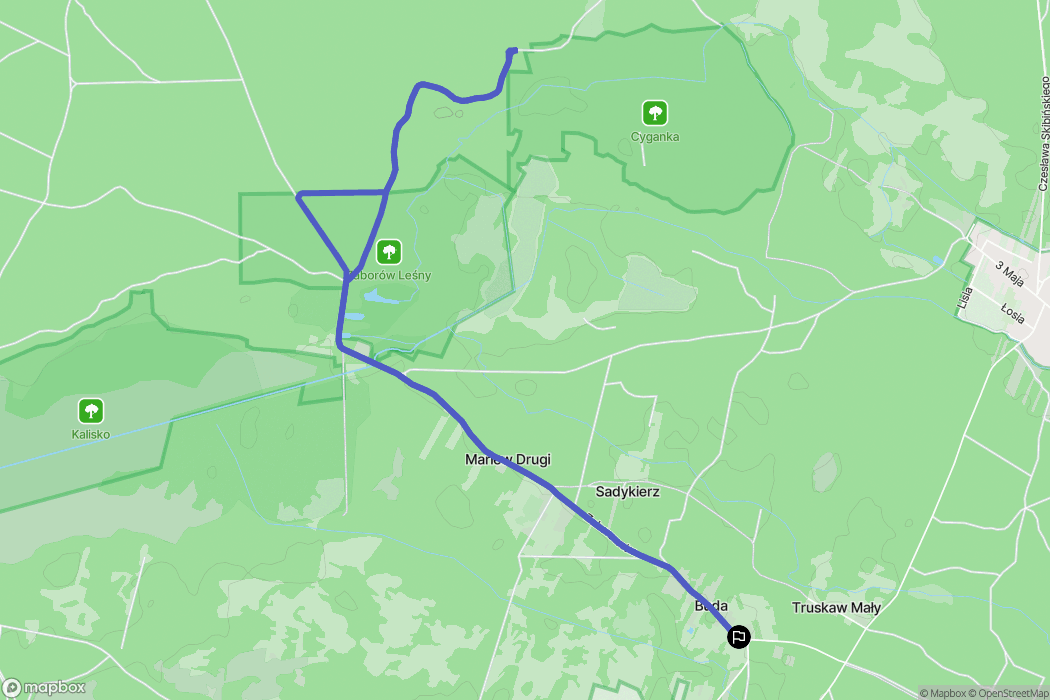 Buda: mapa trasy - Poland