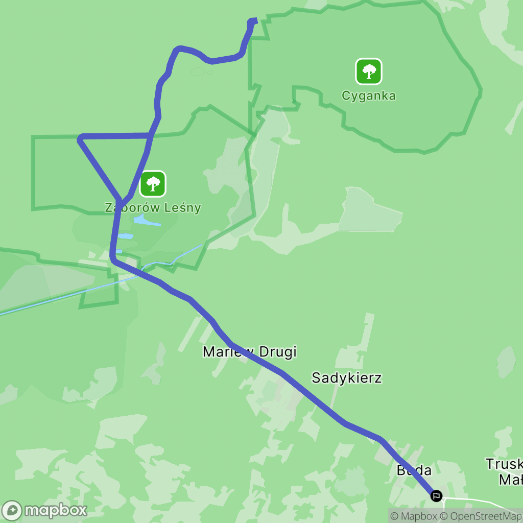Buda: mapa trasy - Poland