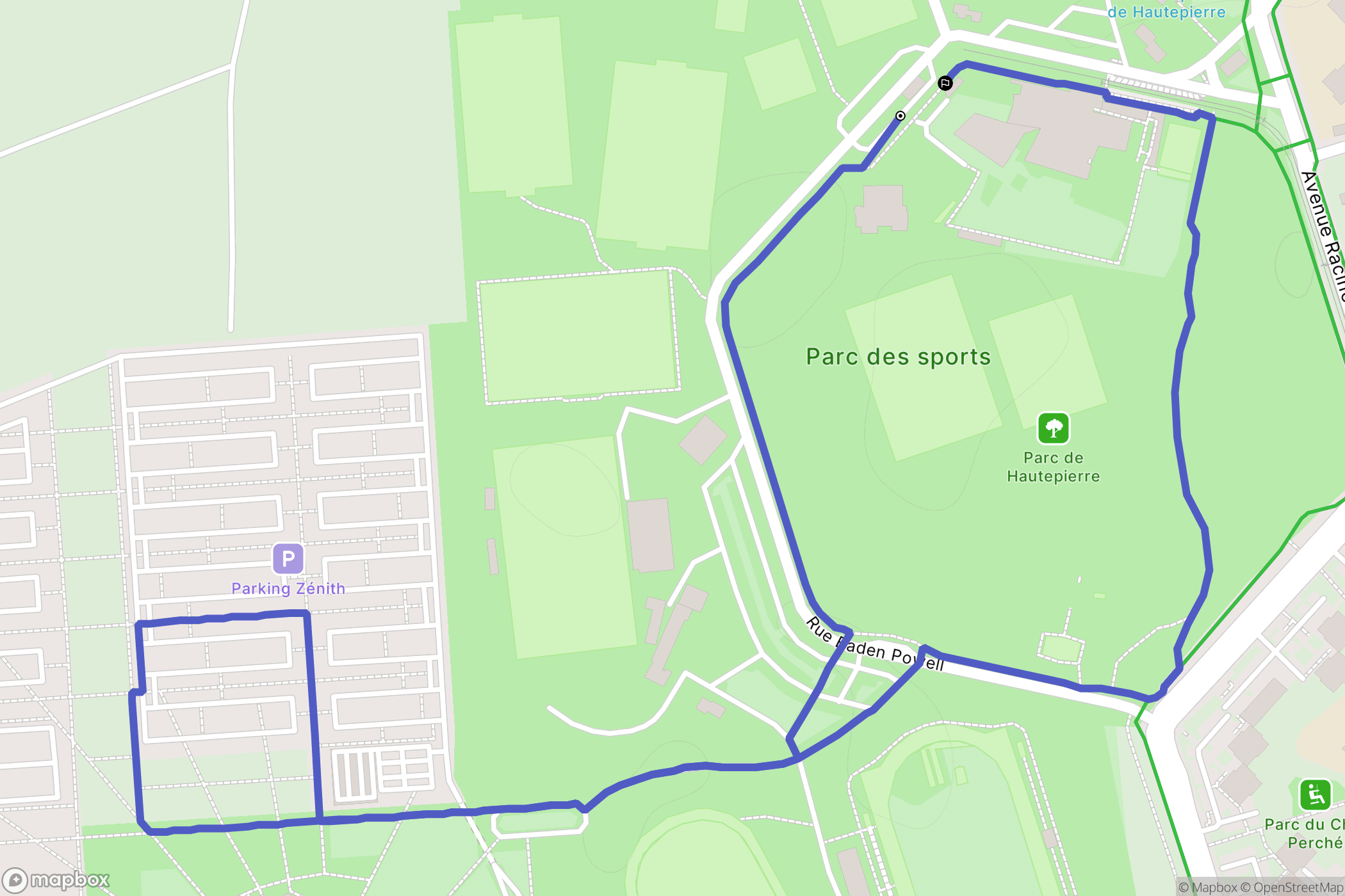 Strasbourg : carte du parcours de randonnée - France