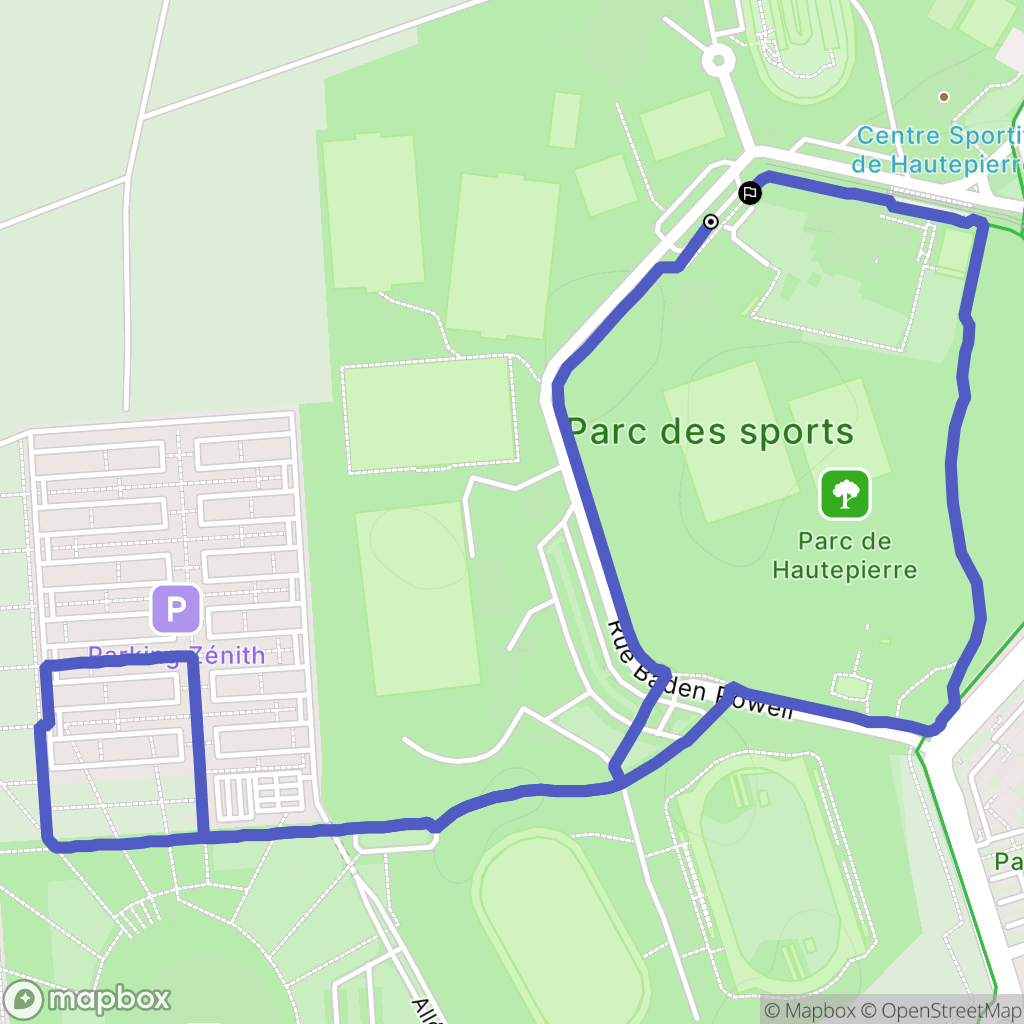 Strasbourg : carte du parcours de randonnée - France