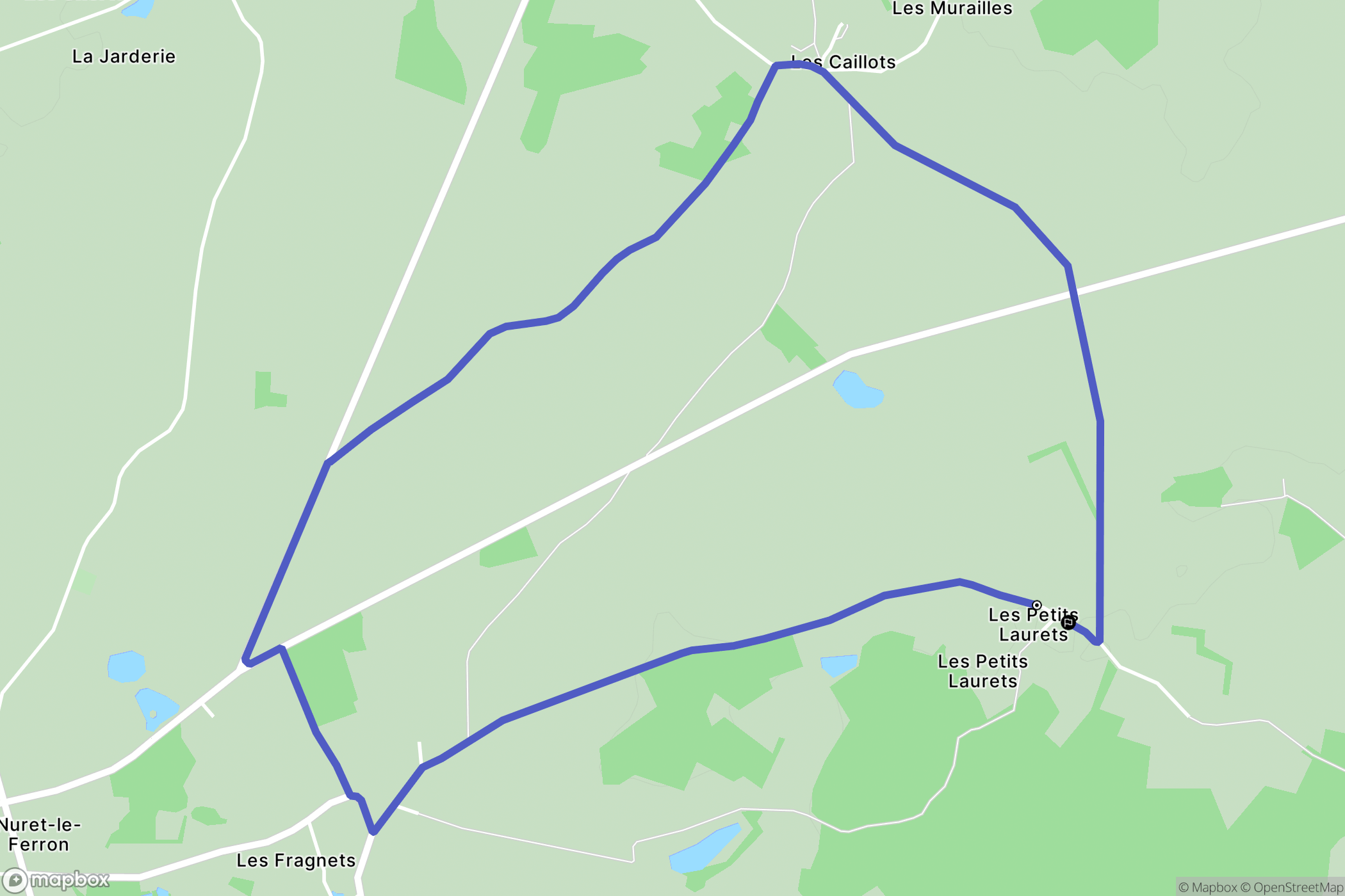 Nuret-le-Ferron : carte du parcours de randonnée - France