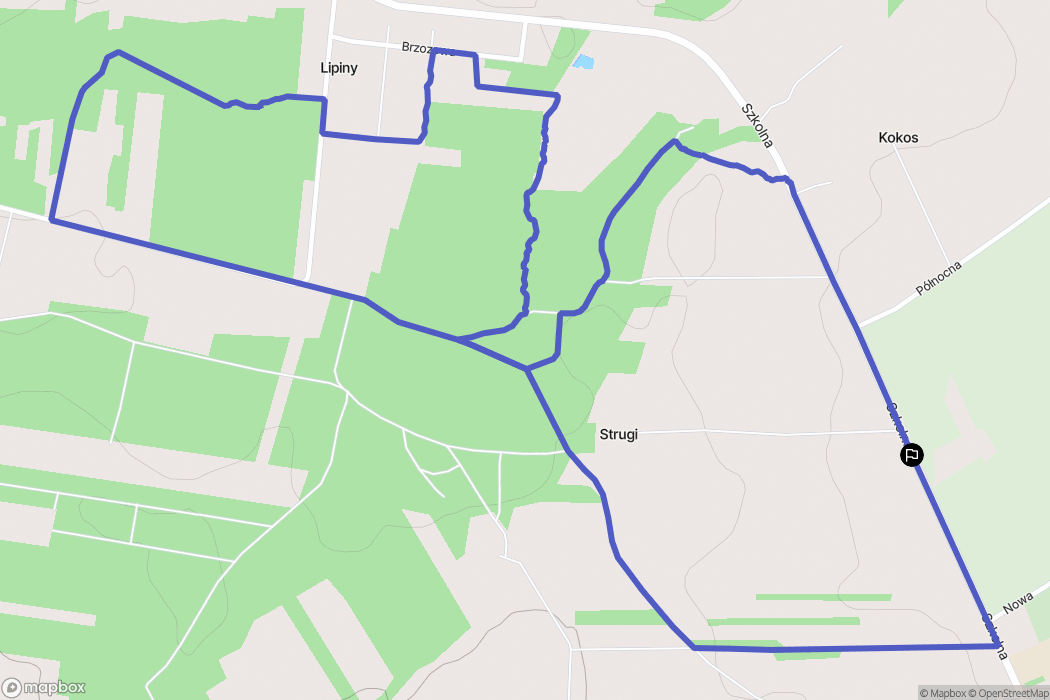 Feliksów: mapa trasy - Poland