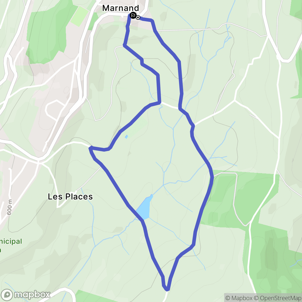 Thizy-les-Bourgs : carte du parcours de randonnée - France