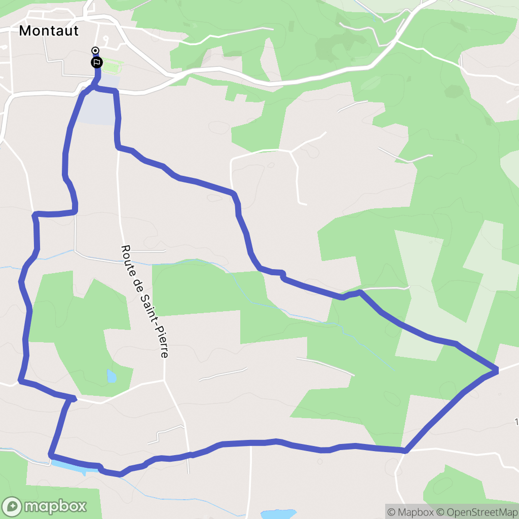 Montaut : carte du parcours de randonnée - France