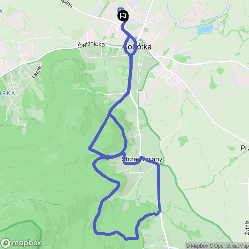 Sobótka: mapa trasy - Poland