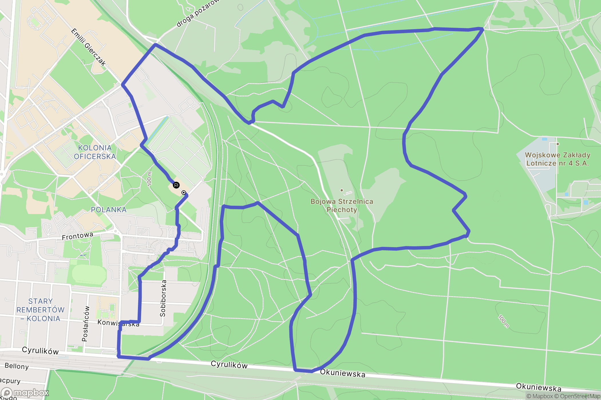 Warszawa: mapa trasy - Poland