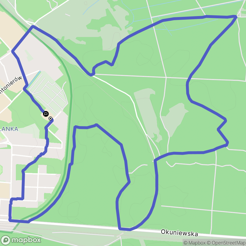 Warszawa: mapa trasy - Poland