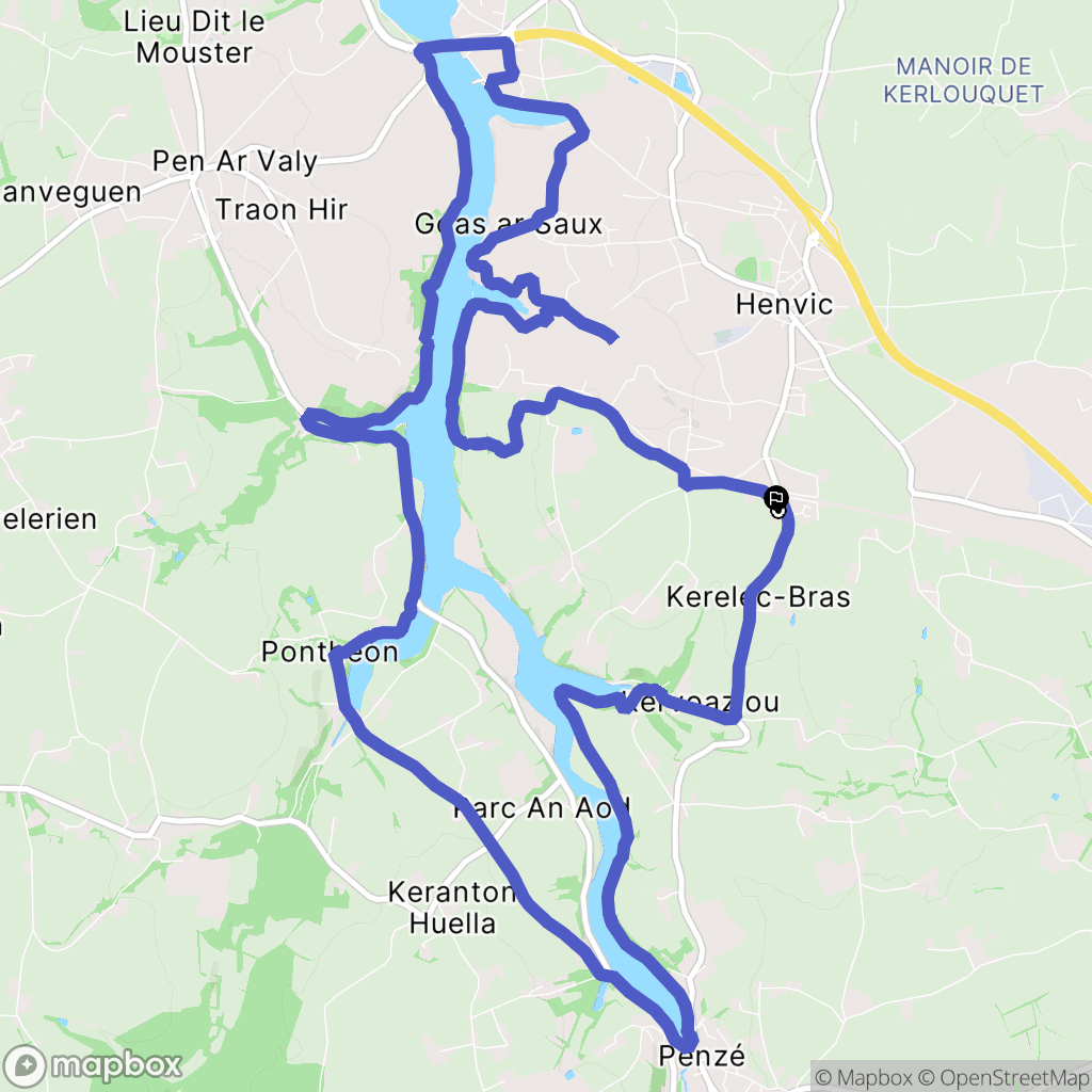 Henvic : carte du parcours de randonnée - France
