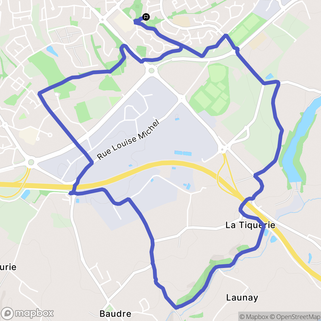 Saint-Lô : carte du parcours de randonnée - France