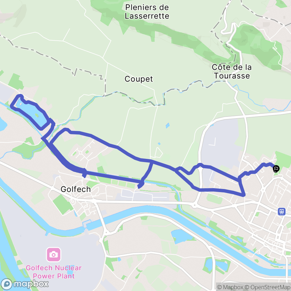 Valence : carte du parcours de randonnée - France