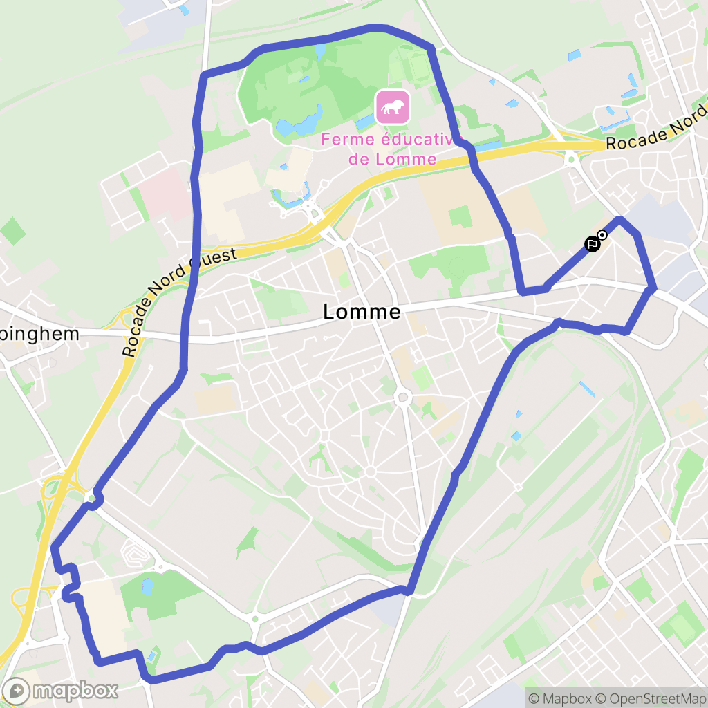 Lille : carte du parcours de randonnée - France