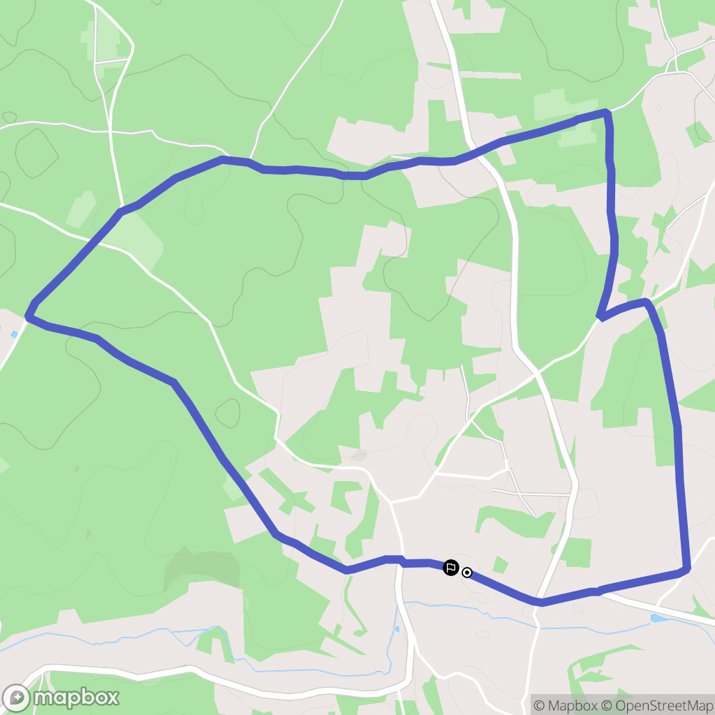 Gabillou : carte du parcours de randonnée - France
