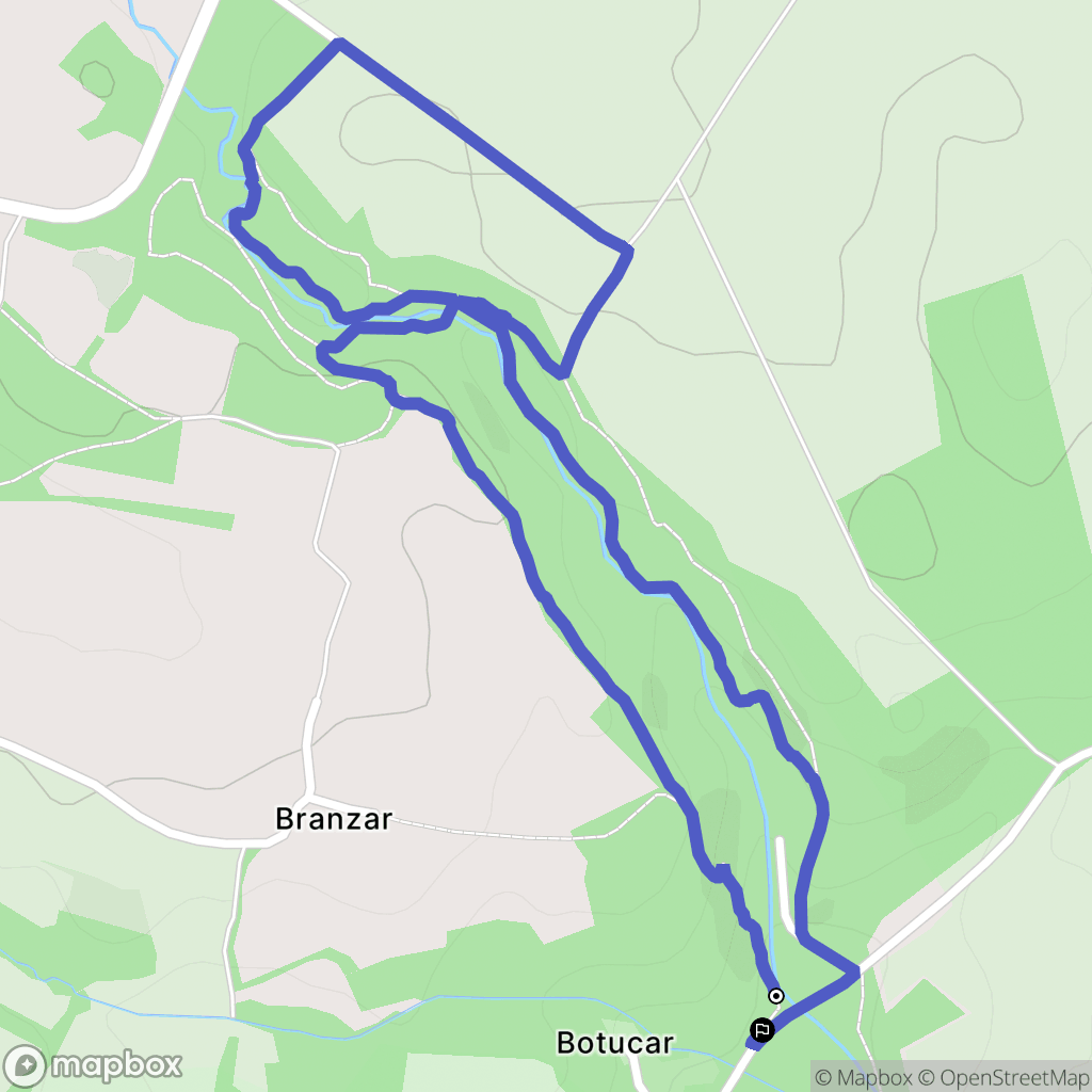 Séglien : carte du parcours de randonnée - France