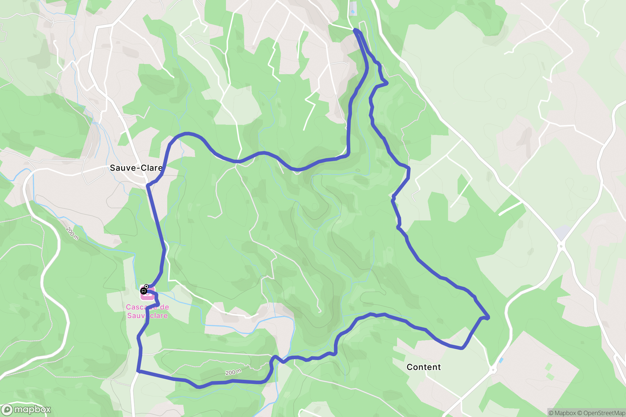 Flayosc : carte du parcours de randonnée - France