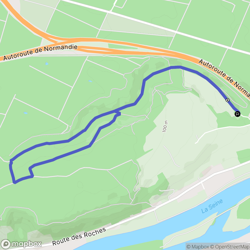 Oissel : carte du parcours de randonnée - France