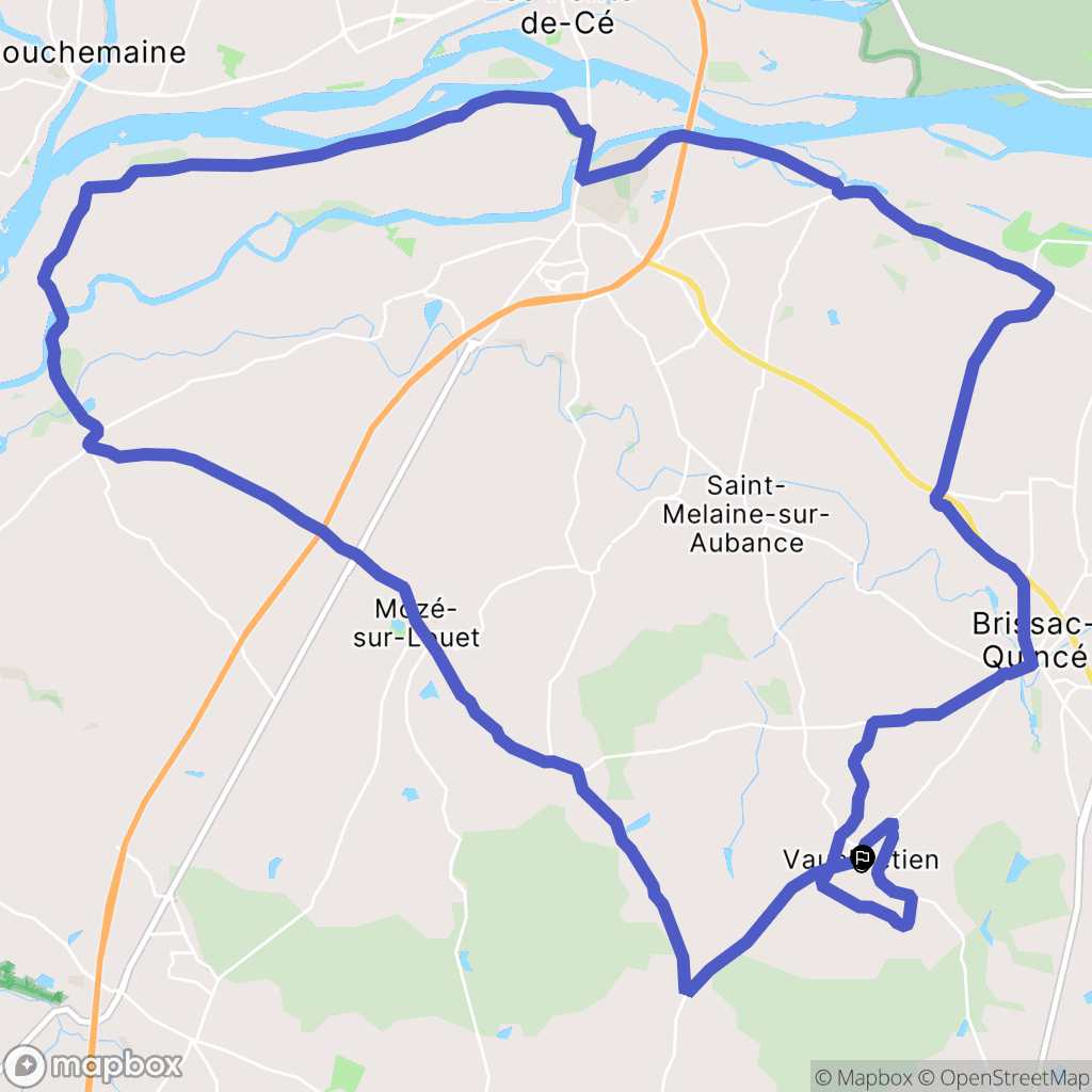 Brissac-Loire-Aubance : carte du parcours de randonnée - France