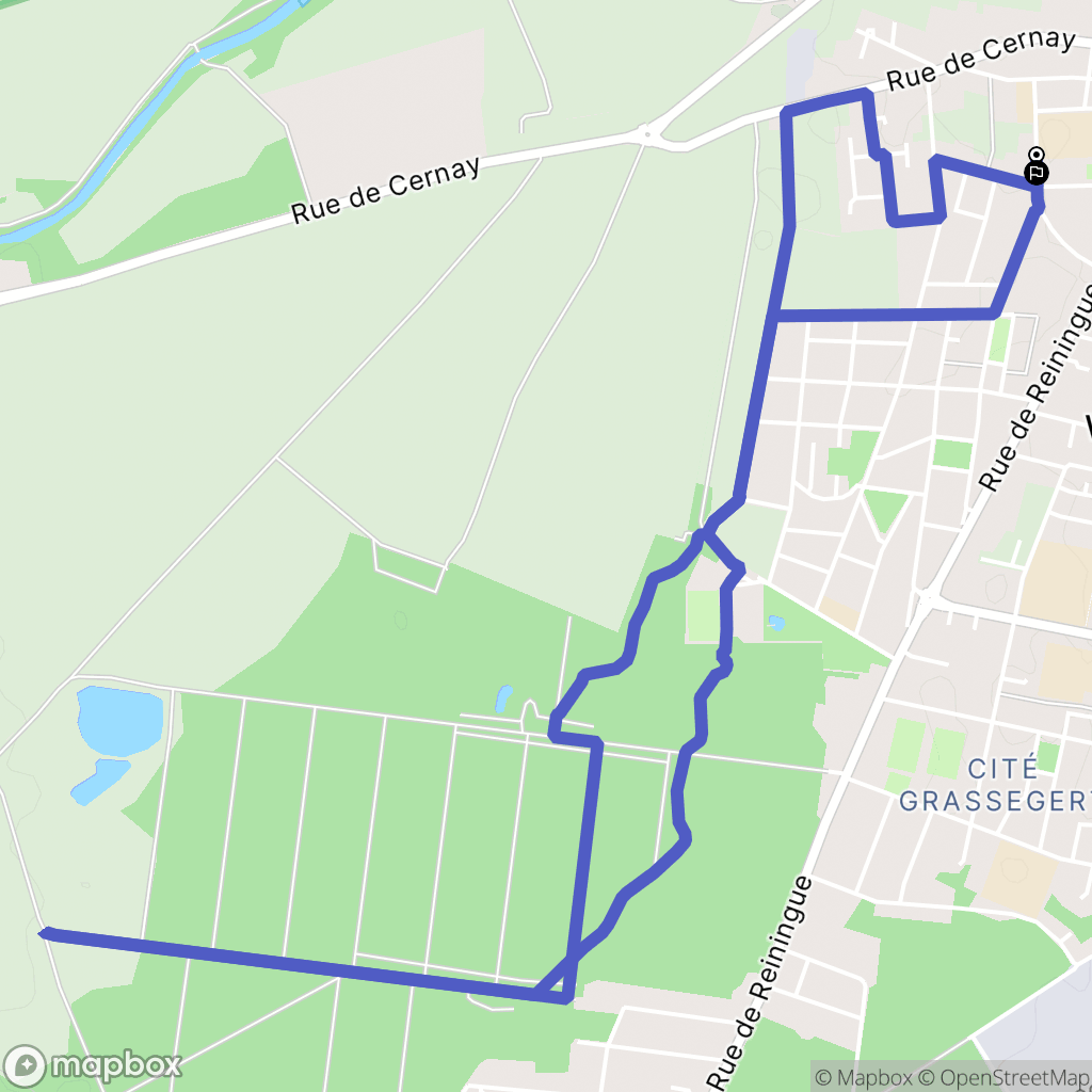 Wittelsheim : carte du parcours de randonnée - France