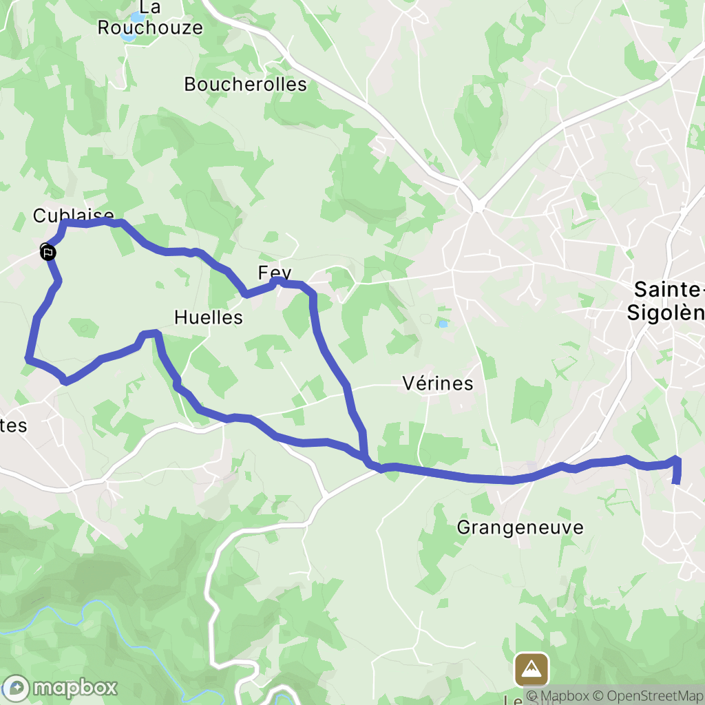 Les Villettes : carte du parcours de randonnée - France