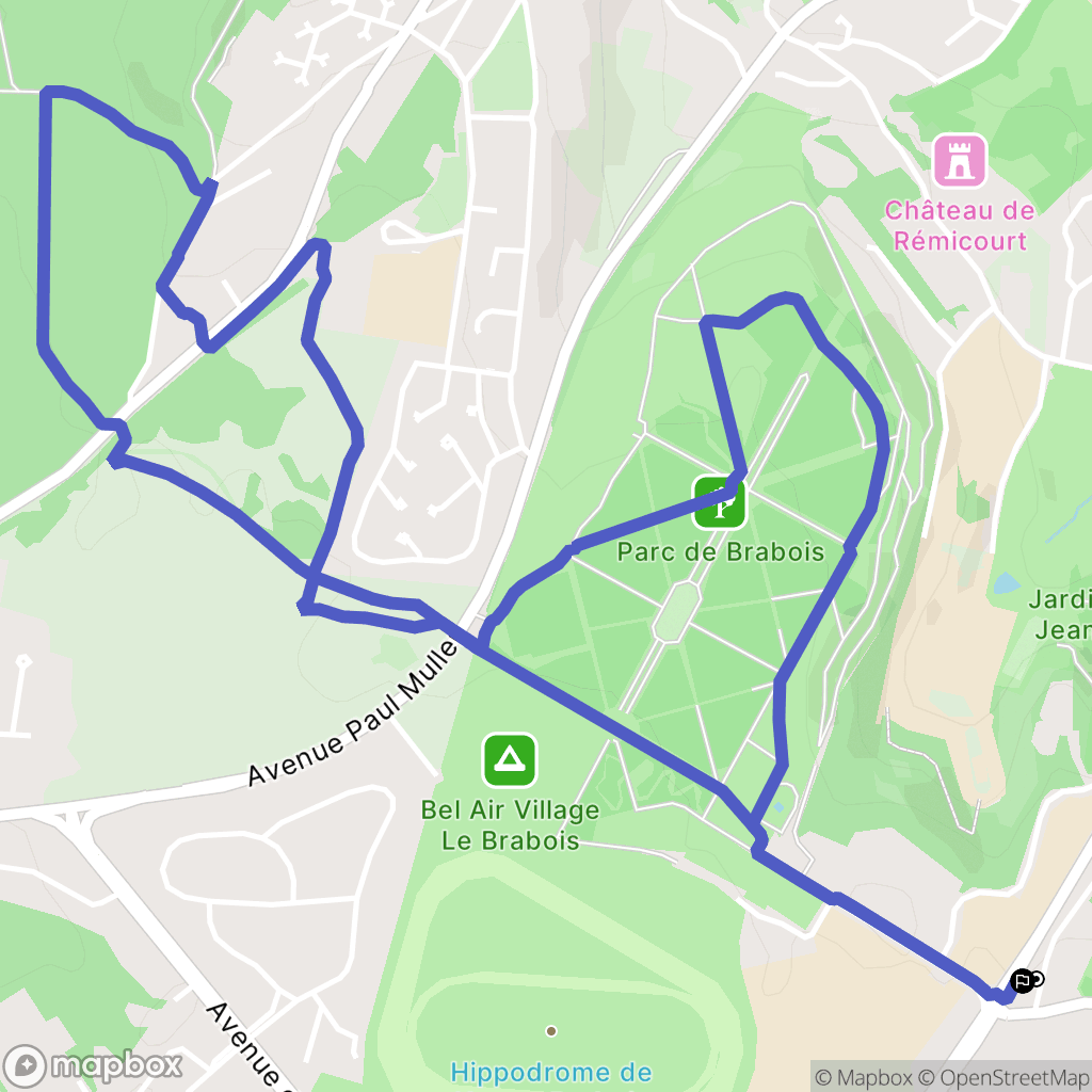 Vandœuvre-lès-Nancy : carte du parcours de randonnée - France
