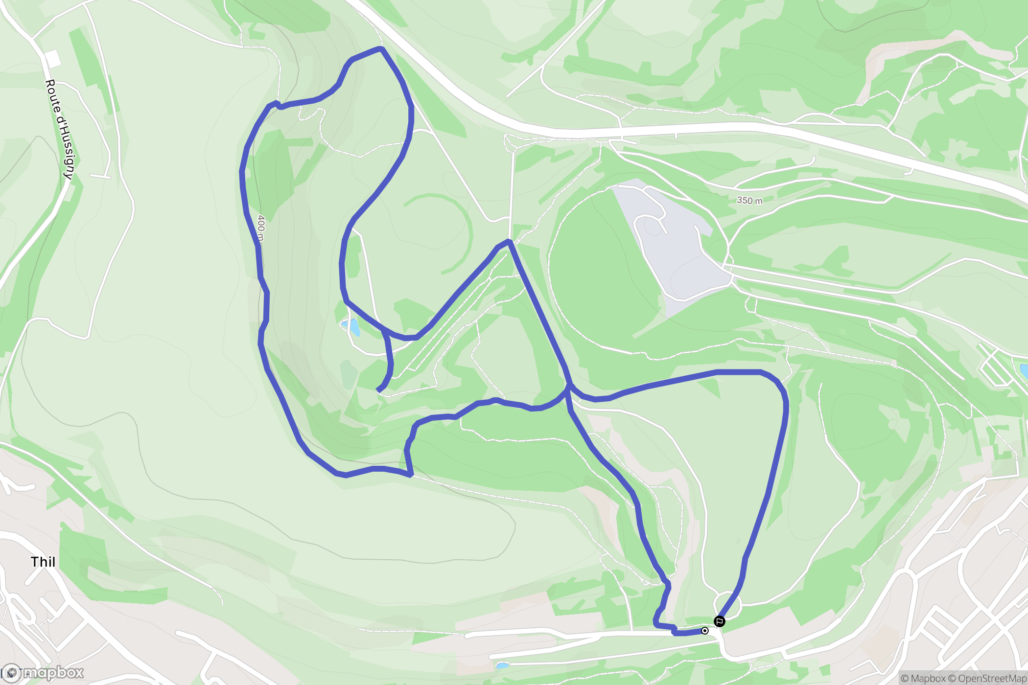Villerupt : carte du parcours de randonnée - France
