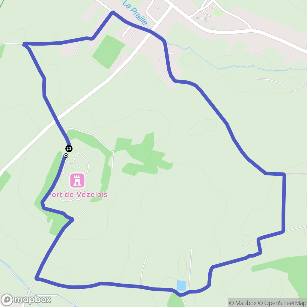 Vézelois : carte du parcours de randonnée - France