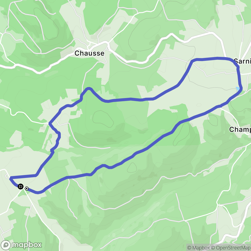 Azérat : carte du parcours de randonnée - France