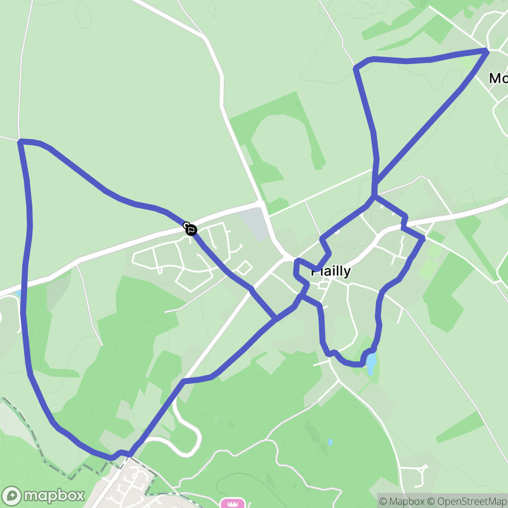 Plailly : carte du parcours de randonnée - France