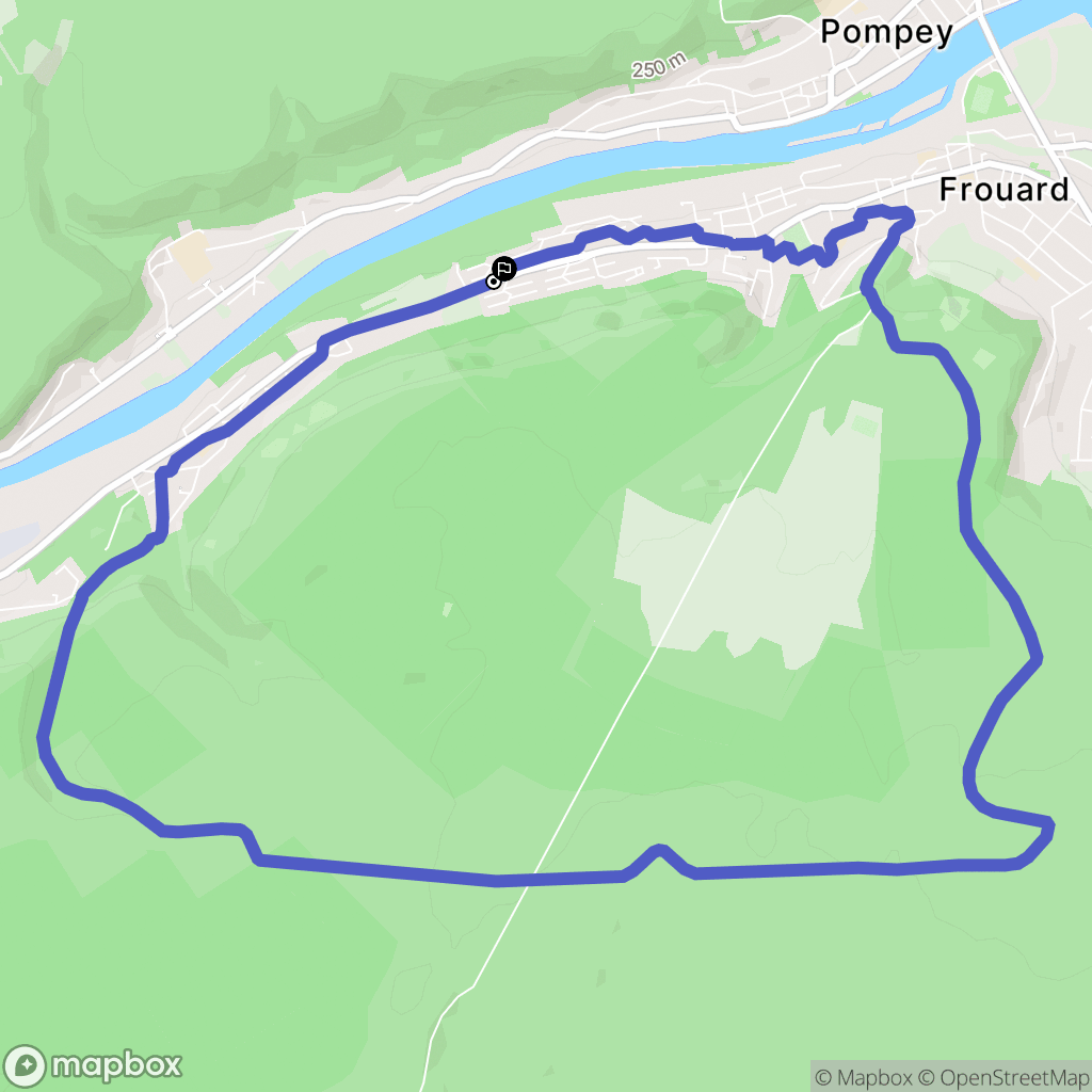 Frouard : carte du parcours de randonnée - France