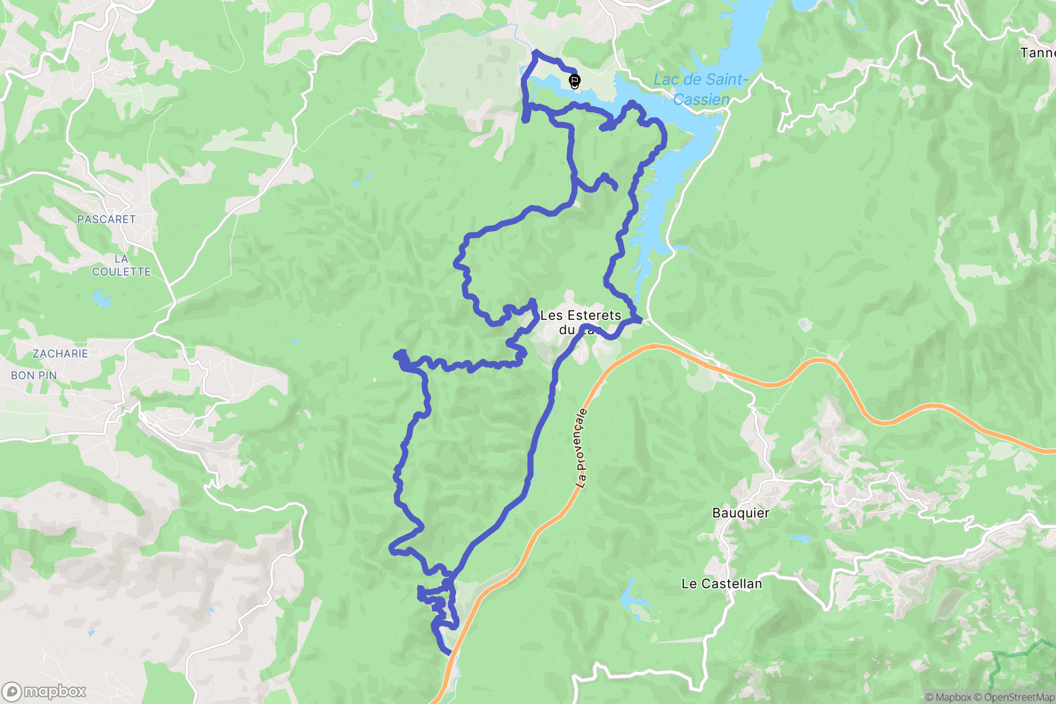 Montauroux : carte du parcours de randonnée - France
