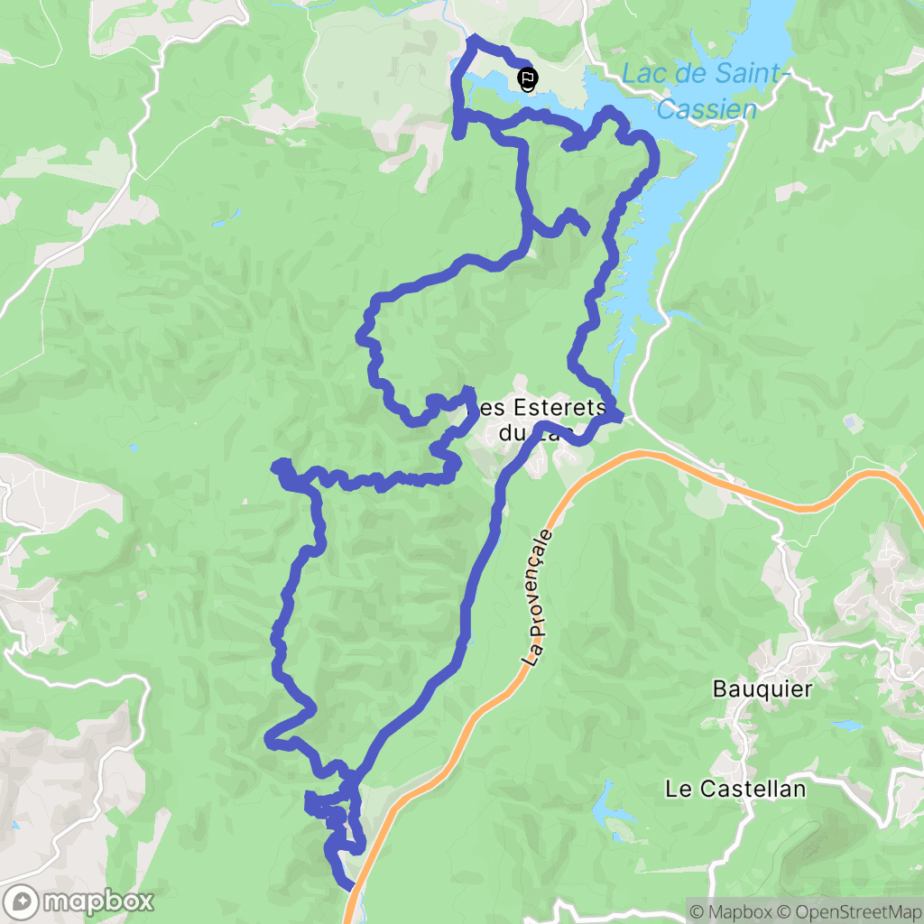 Montauroux : carte du parcours de randonnée - France