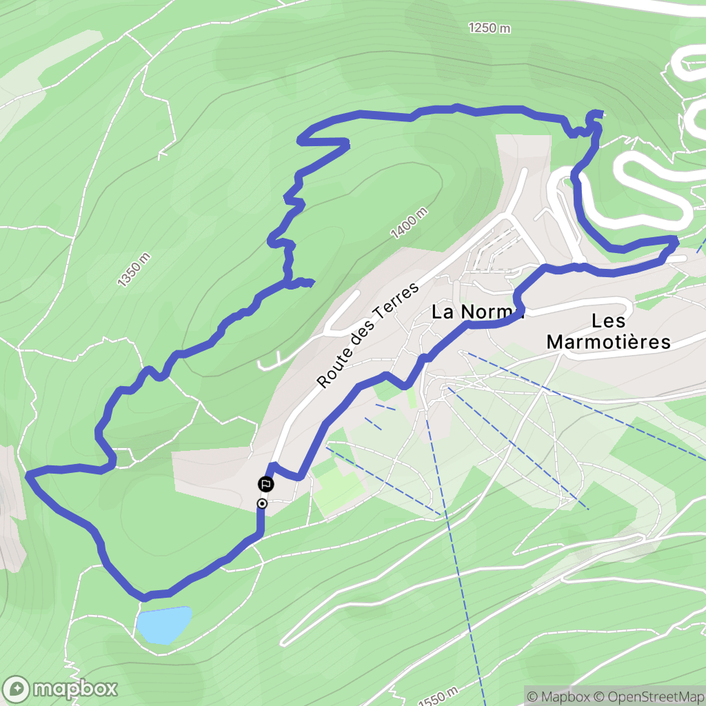 Villarodin-Bourget : carte du parcours de randonnée - France