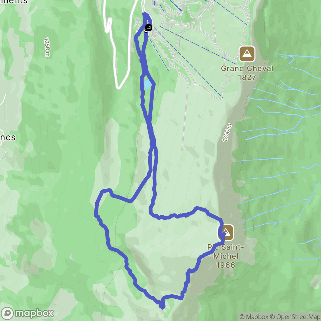 Lans-en-Vercors : carte du parcours de randonnée - France