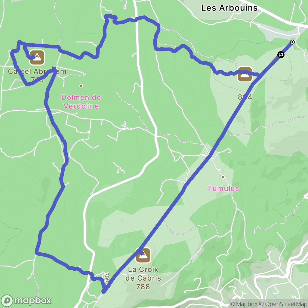 Saint-Vallier-de-Thiey : carte du parcours de randonnée - France