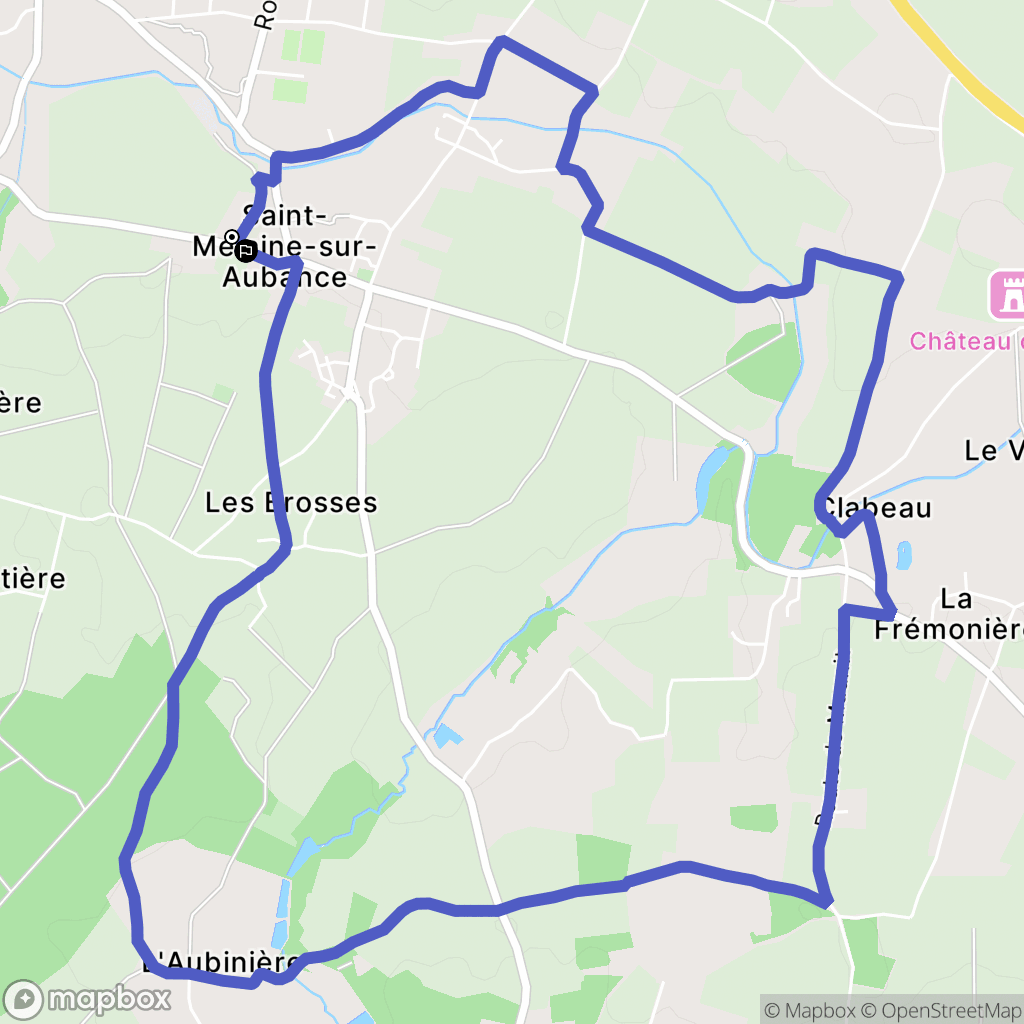 Saint-Melaine-sur-Aubance : carte du parcours de randonnée - France