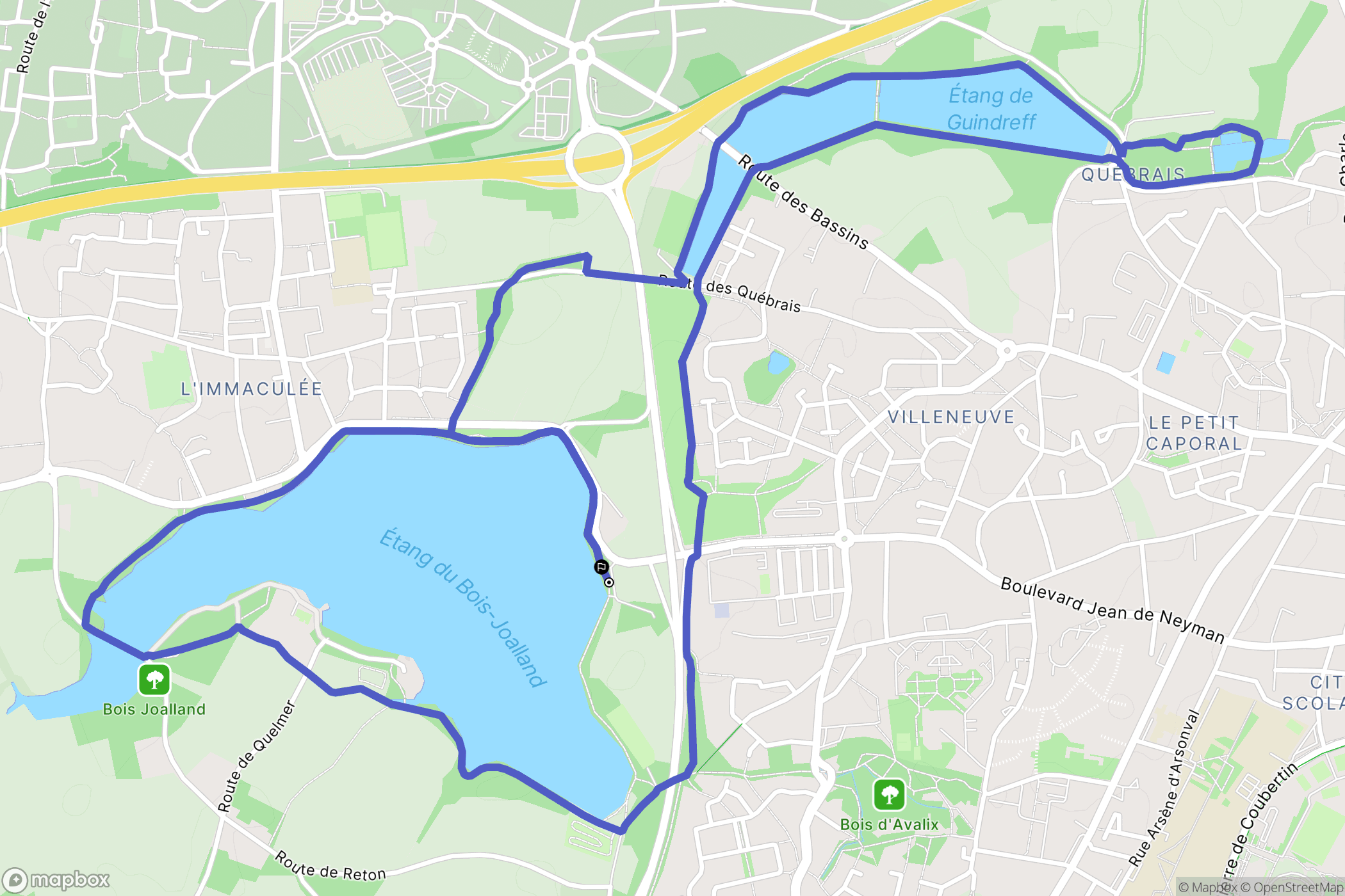 Saint-Nazaire : carte du parcours de randonnée - France