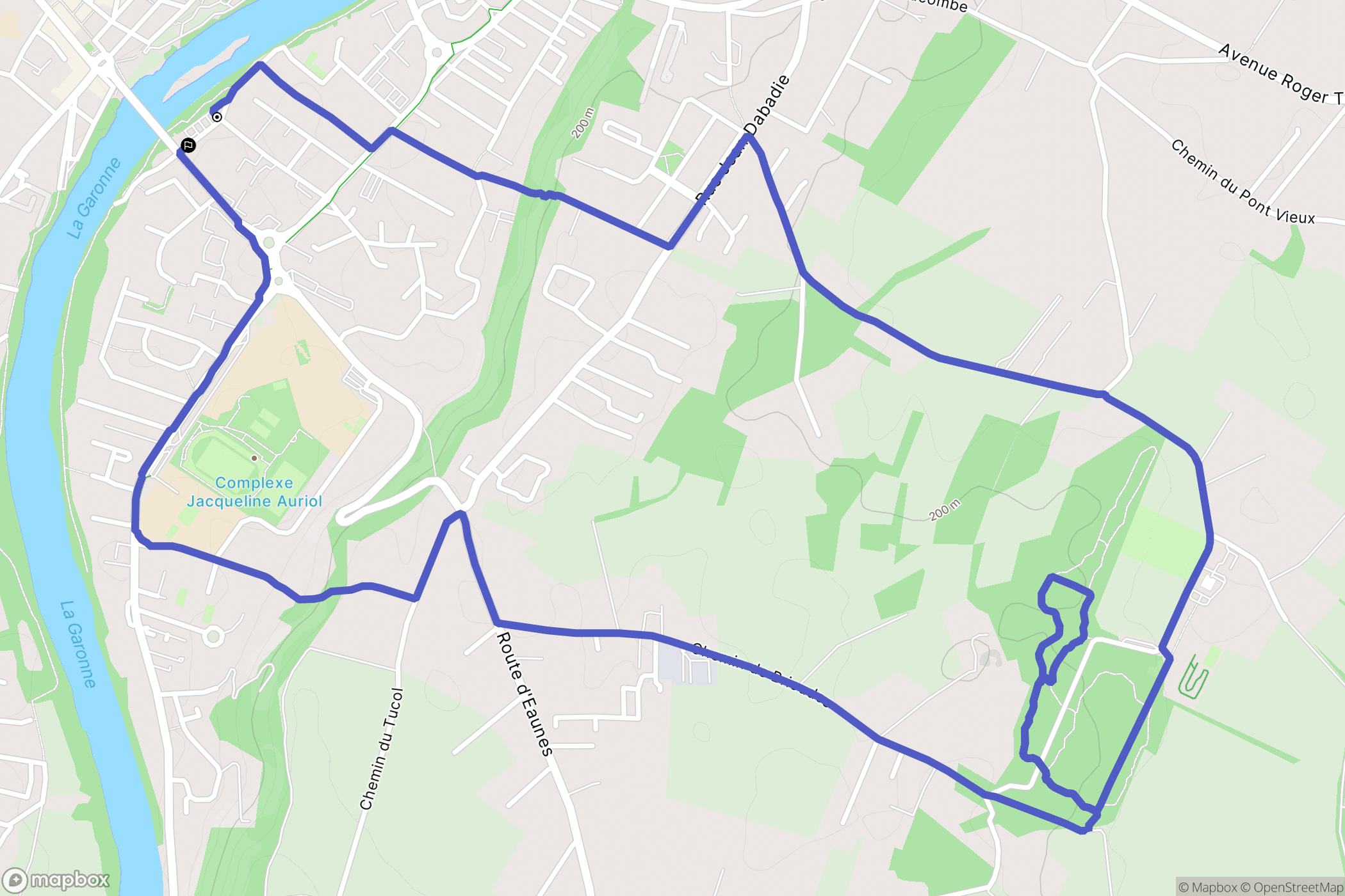 Muret : carte du parcours de randonnée - France
