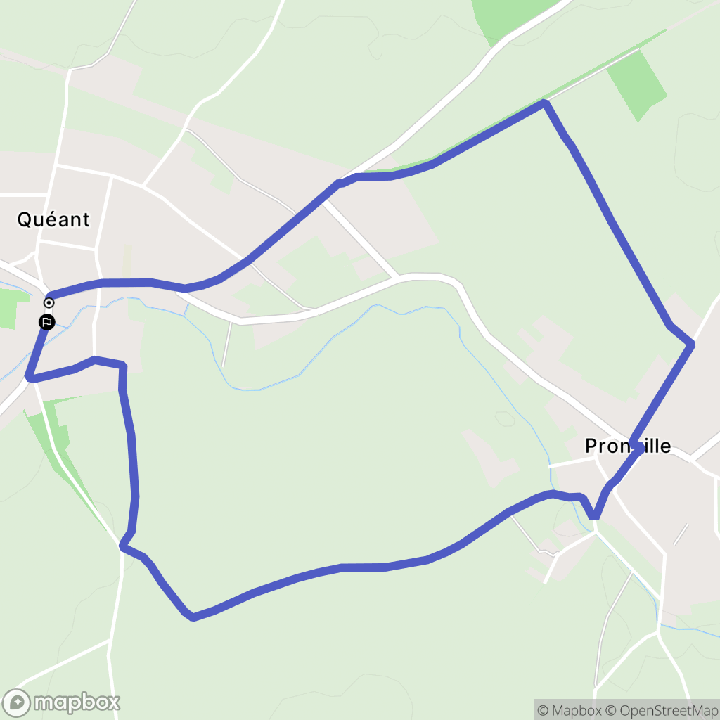 Quéant : carte du parcours de randonnée - France