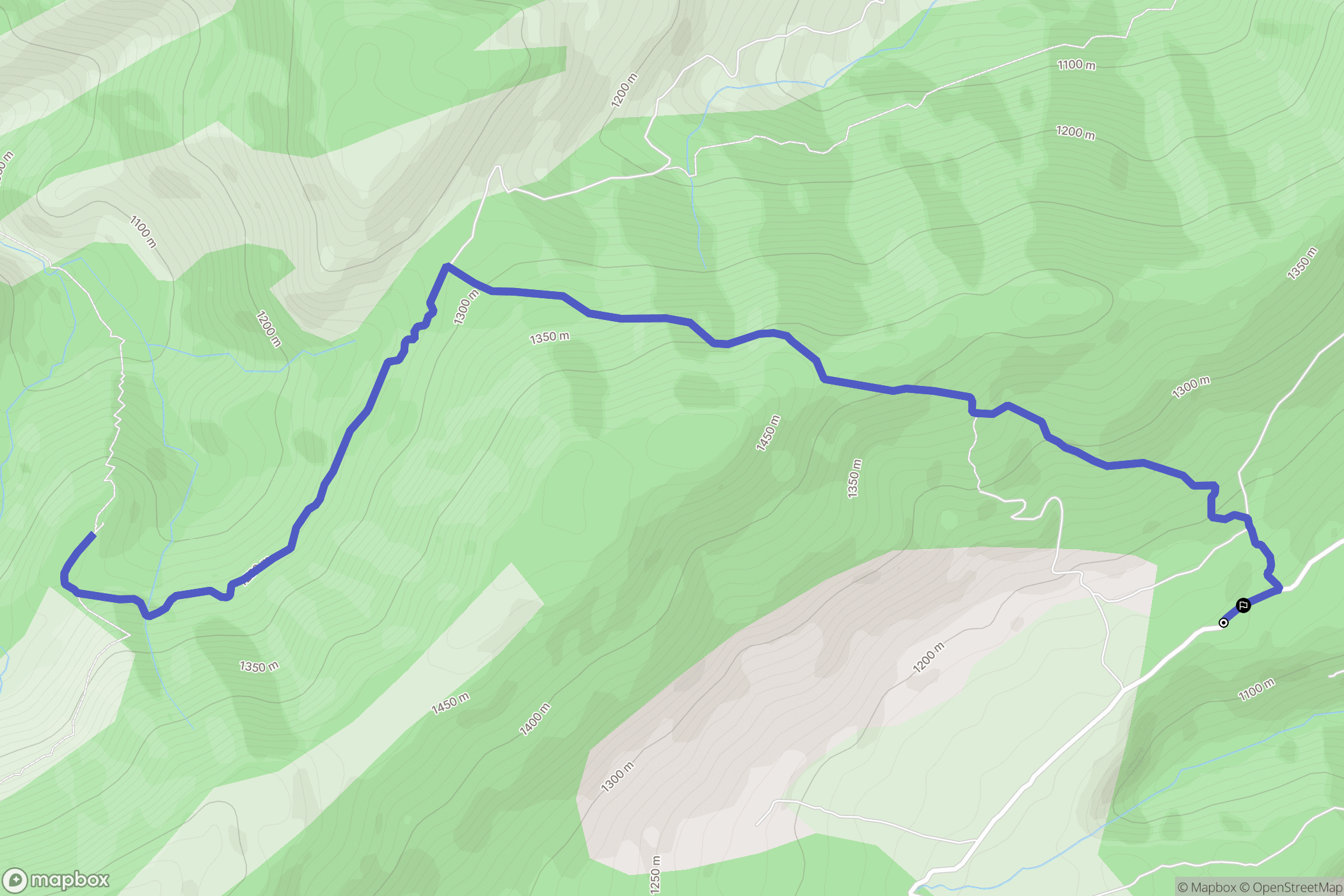 Entrevaux : carte du parcours de randonnée - France