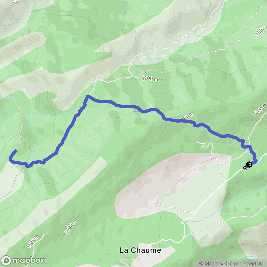 Entrevaux : carte du parcours de randonnée - France