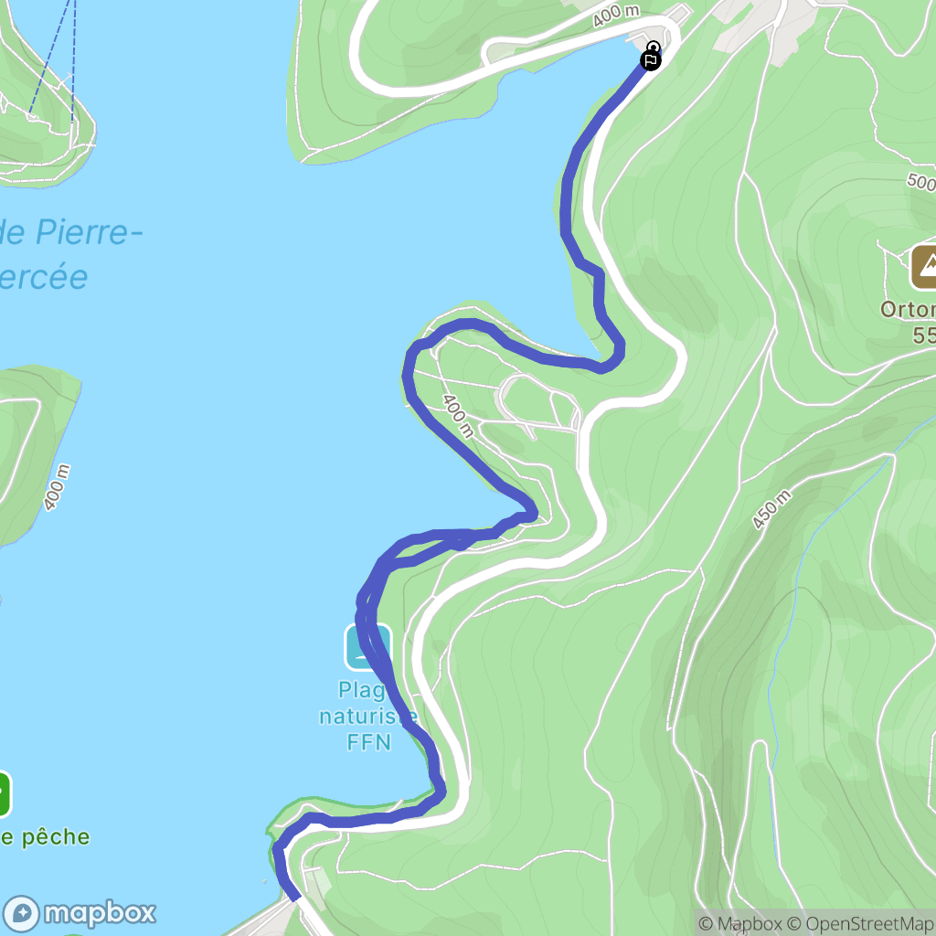 Pierre-Percée : carte du parcours de randonnée - France