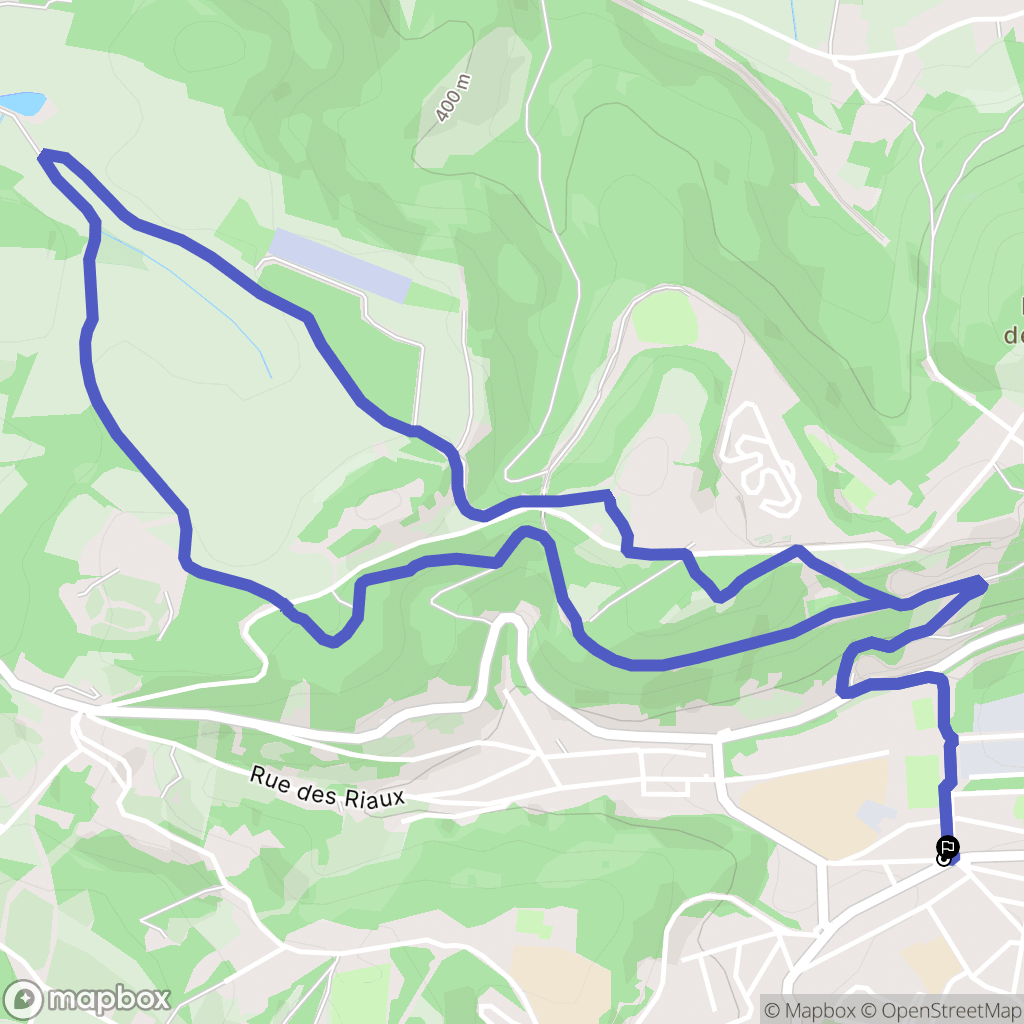 Le Creusot : carte du parcours de randonnée - France