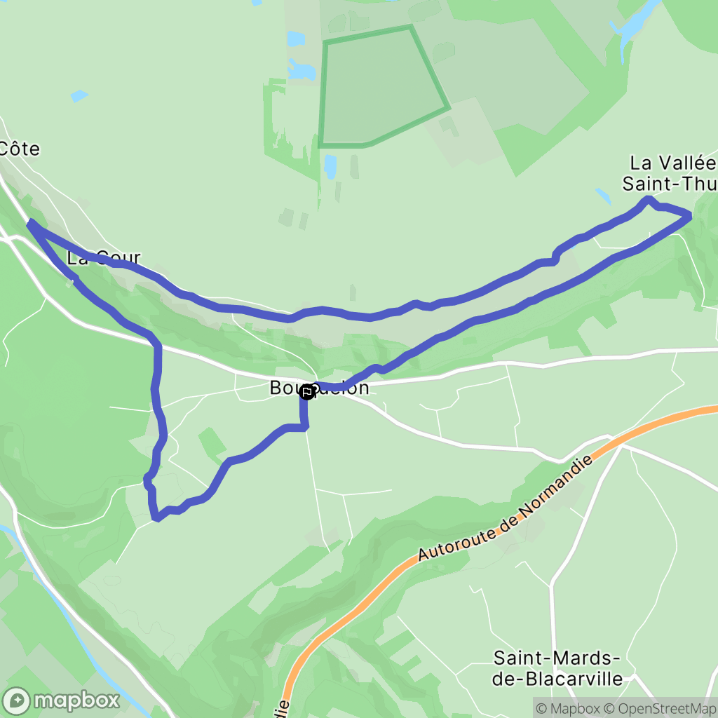 Bouquelon : carte du parcours de randonnée - France