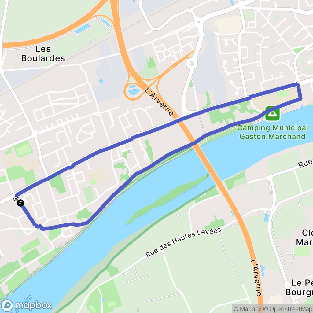 La Chapelle-Saint-Mesmin : carte du parcours de randonnée - France