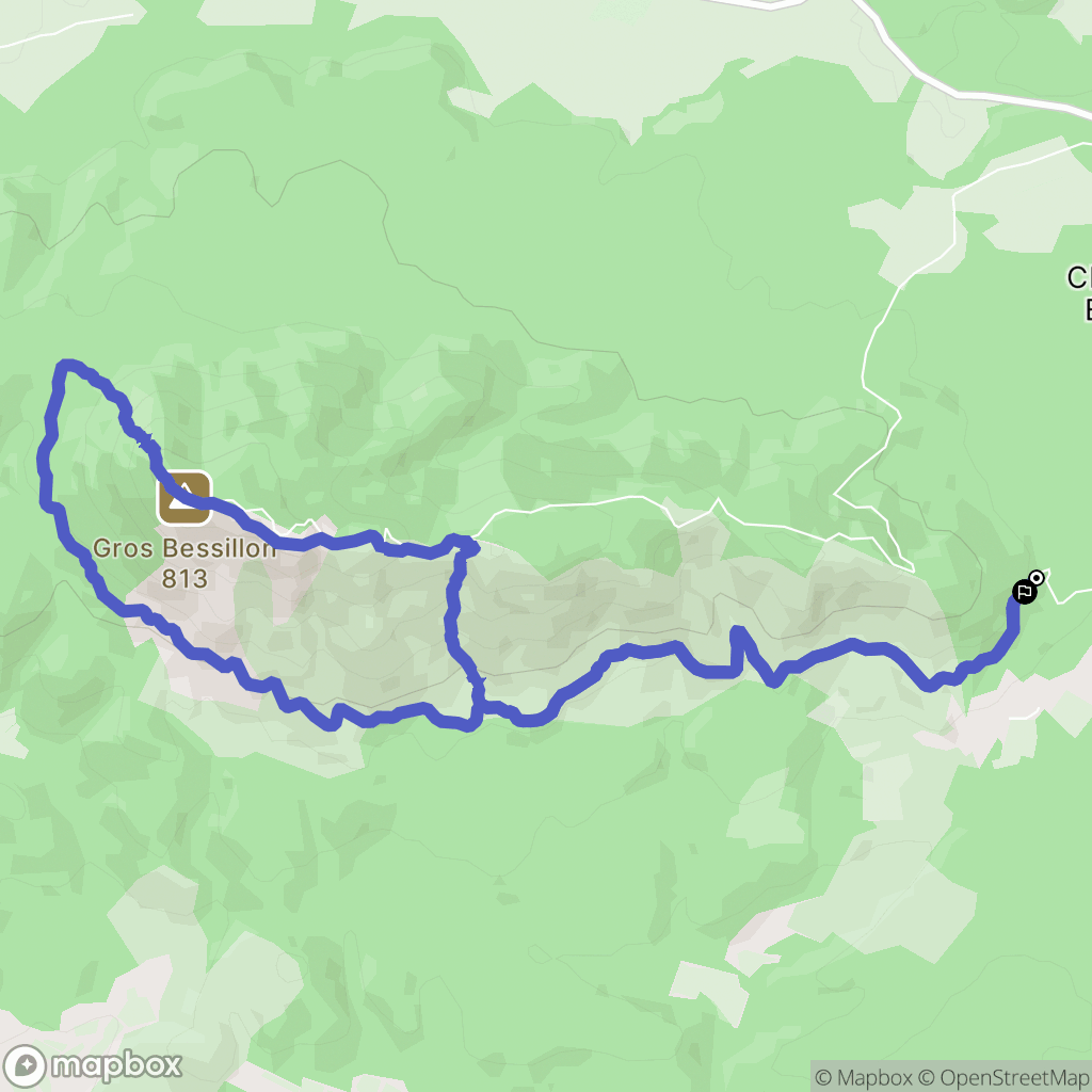 Cotignac : carte du parcours de randonnée - France