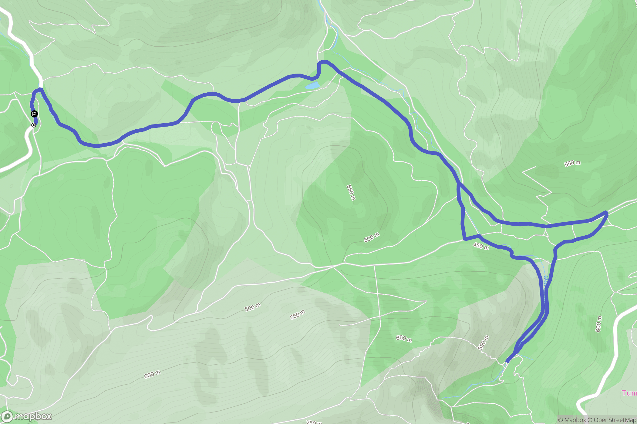 Saint-Zacharie : carte du parcours de randonnée - France