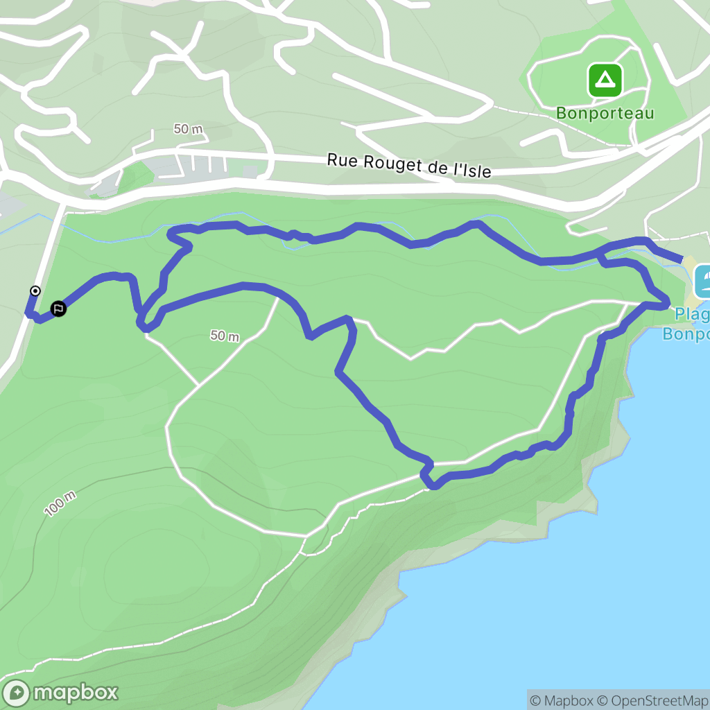 Cavalaire-sur-Mer : carte du parcours de randonnée - France