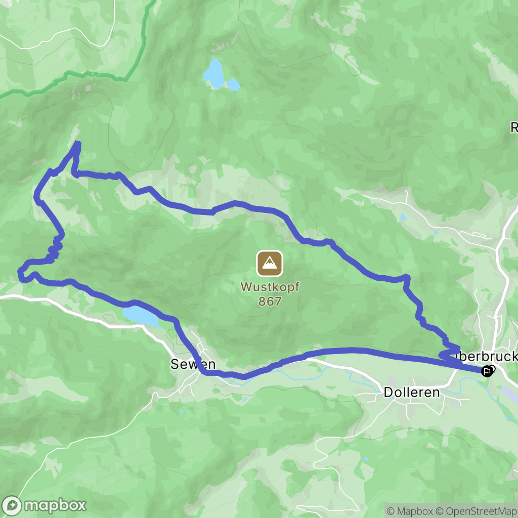 Oberbruck : carte du parcours de randonnée - France