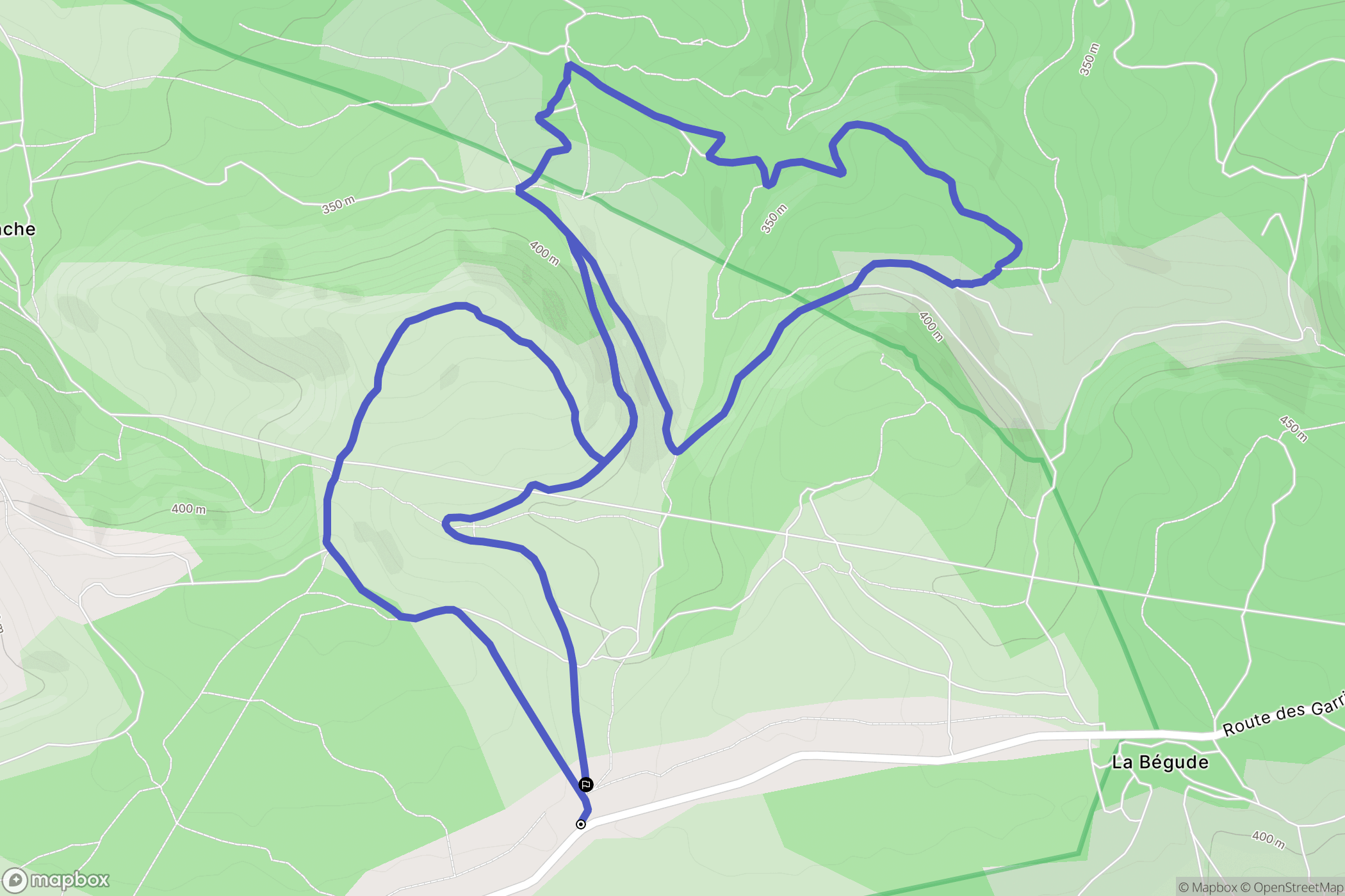 Roquefort-la-Bédoule : carte du parcours de randonnée - France