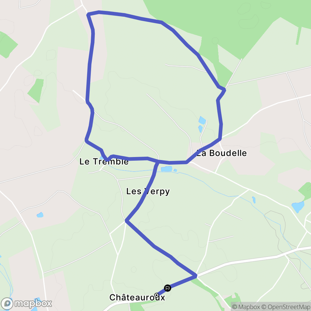 Neure : carte du parcours de randonnée - France